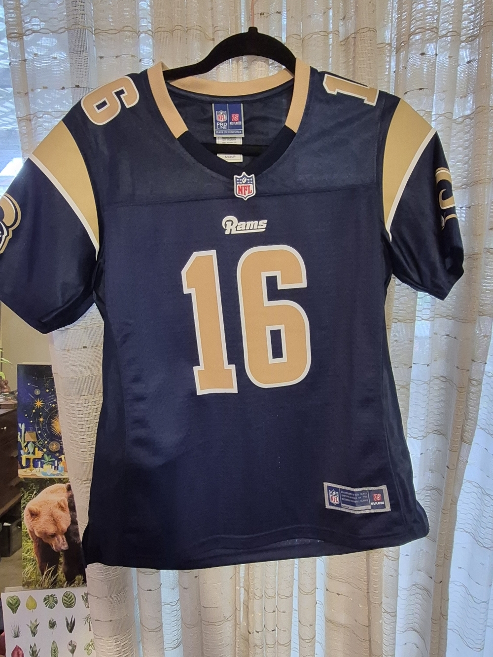 NFL Rams Youth Navy and Gold #16 Jersey